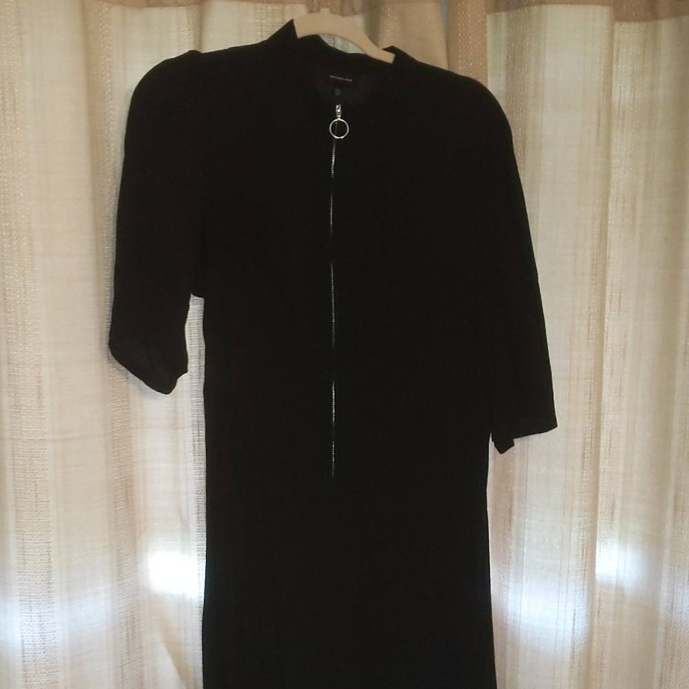 3/4 sleeve black dress